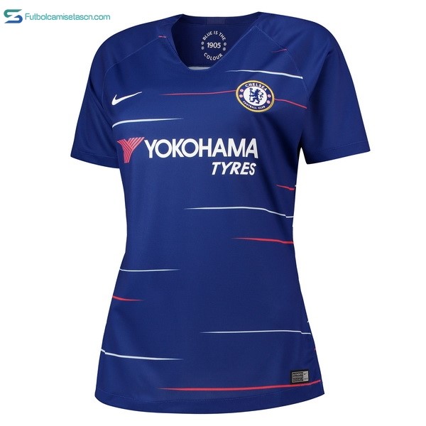 Camiseta Chelsea 1ª Mujer 2018/19 Azul